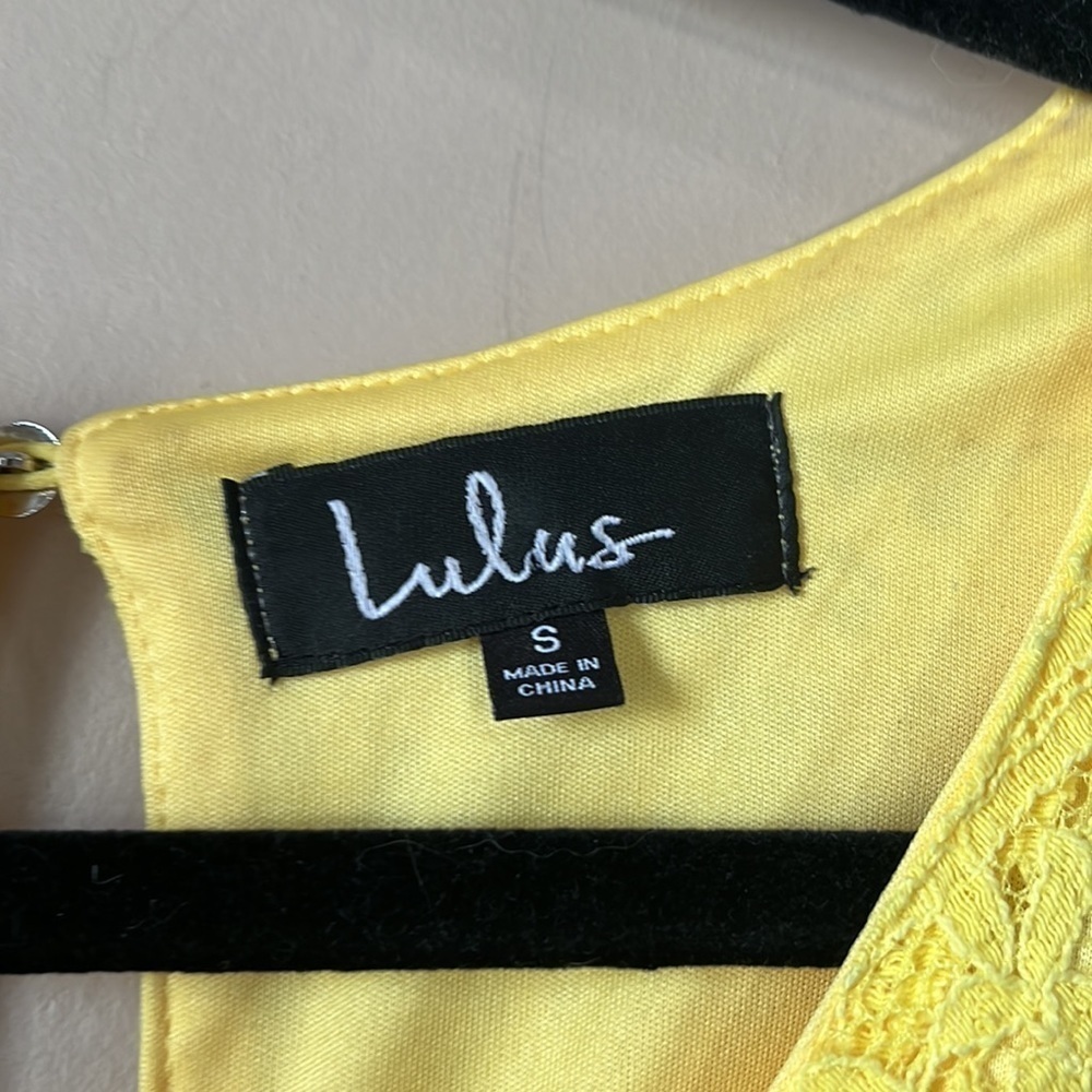 Lulu's Ivory Crochet V-Neck Mini Dress - Picture 5 of 9